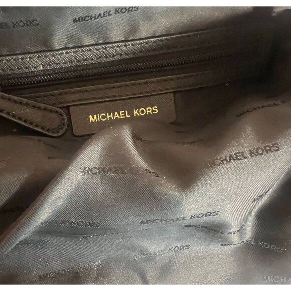 Michael Kors Ciara Medium Messenger Bag Purse Black Handbag Saffiano Leather - Picture 7 of 12